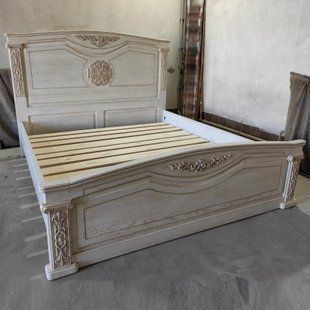 Ліжко з масиву дерева L-016 фото